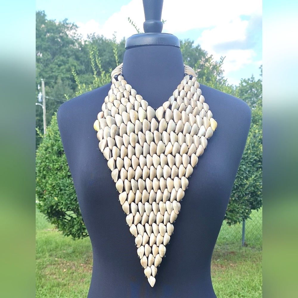 Adametu Jewellery collection  Tribal cowery shell necklace